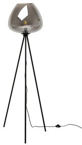 Driepoot Vloerlamp Met Rookglas