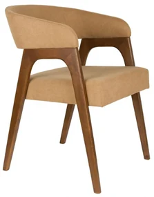 Dutchbone Adamello Vintage Eetkamerstoel Walnoot Beige