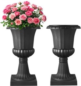 VEVOR Plastic Bloempotstandaard, 40x67 cm, 2-Pack, Bloempot, Plantenschaal, Zwarte Bloempotten, voor Veranda, Bruiloft, Feest, Huis, Podium, Balkon, Terrasdecoratie