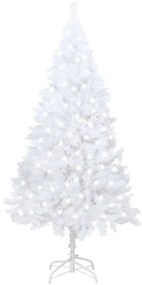 vidaXL Kunstkerstboom met LED's en dikke takken 120 cm wit