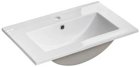 Comad Bali White badkamermeubel 50cm met witte wastafel en kraangat eiken/wit