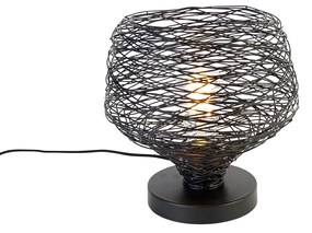 Design tafellamp zwart 26 cm - Sarella Design E27 rond Binnenverlichting Lamp
