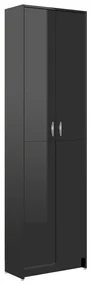 vidaXL Gangkast 55x25x189 cm spaanplaat hoogglans zwart