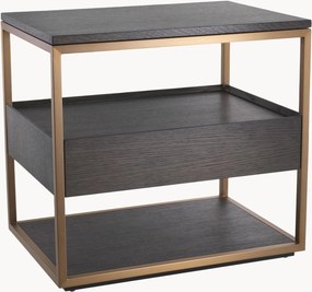 Nachtkastje Parker van metaal en hout