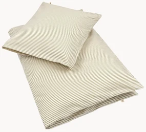 Kinderbeddengoed Tea Stripe van biokatoen, in verschillende formaten