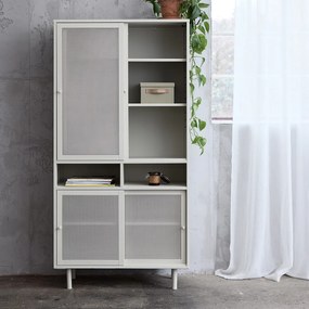 Hoge Kast Van Metaal Greige - 90x40x180cm.