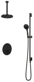 Hotbath Cobber IBS22GN inbouwdouche met 3s handdouche, 30cm plafondbuis en glijstang geborsteld nikkel