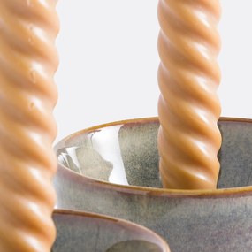 Set van 2 gedraaide kaarsen, Fabola