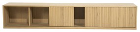 Eleonora Milo Eiken Tv-meubel Met Schuifdeuren 240 Cm Naturel - 240x42x43cm.