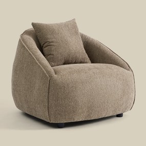 Taupe Fauteuil Met Ronde Rugleuning