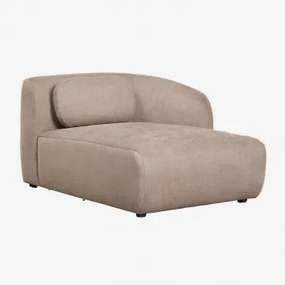 Rechts Chaise Longue Module Voor Modulaire Bank In Chenille Coquette Chenille Tarwebruin - Sklum