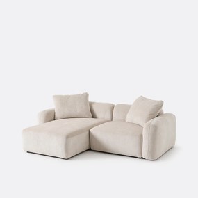 Modulaire bank, linkerhoek, met longchair, jacquard chenille, AMAD