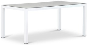 Dining Tuintafel rechthoekig 180 x 90 cm Aluminium Wit Margao