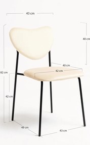 Set 4 Cora Black Fluwelen Stoelen