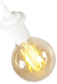 Landelijke hanglamp wit met veren - Feather