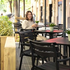 Garden Impressions Paris tuinstoel zwart - 2 stuks