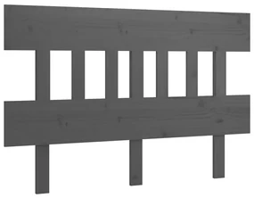 vidaXL Hoofdbord 163,5x3x81 cm massief grenenhout grijs
