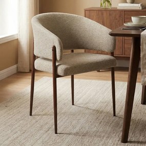 Walnoot Eetkamerstoel Met Armleuningen