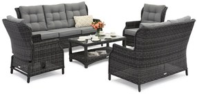 Malaga Coffee 7 antraciet Garden Point luxe technorattan meubelset