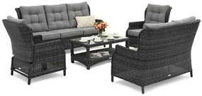 Malaga Coffee 7 antraciet Garden Point luxe technorattan meubelset