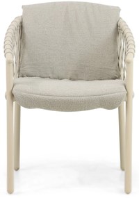 Tuinstoel Aluminium/rope Taupe-naturel-bruin 4 Seasons Outdoor Allora