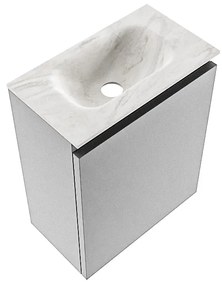 Mondiaz Ture DLux toiletmeubel 40cm plata met wastafel ostra midden zonder kraangat