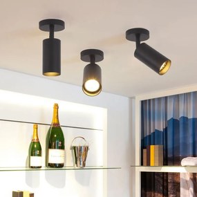 PLAFONDLAMP / WANDLAMP SPOT APP1244-1C ZWART