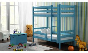 Kinderen Blauw Stapelbed van massief hout - Theo For Kids Kinderen Junior 5056231787611 Children's Beds Home, 160x80, Twee kleine, Matras van schuim/l