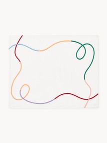 Placemats Sue met abstracte borduurwerk, 2 stuks