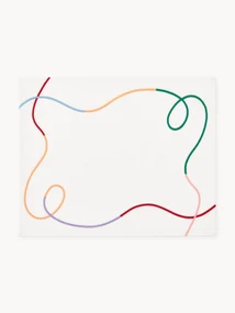 Placemats Sue met abstracte borduurwerk, 2 stuks