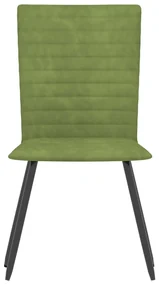 vidaXL Eetkamerstoelen 2 st fluweel groen