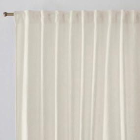 Linnen schermgordijn, met aangerimpelde bies en wave, ELBA