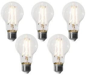 Set van 5 E27 dimbare LED lampen A60 6W 700 lm 2200K