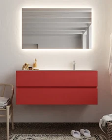 Mondiaz Vica 120cm badmeubel fire 2 lades wastafel Cloud rechts met 1 kraangat
