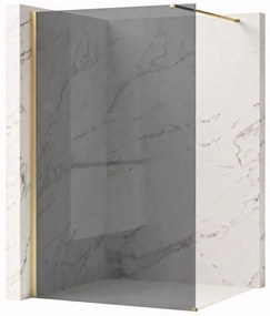 Walk-in douchewand Rea Flexi Grey / Brush Gold 140