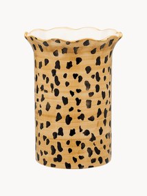 Handbeschilderde vaas Leopard, H 21 cm