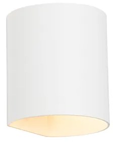 Moderne wandlamp wit met lichteffect - Sabbio Modern G9 cilinder / rond Binnenverlichting Lamp
