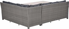 Garden Impressions Jaru lounge dining set 5-delig rechts - light teak vironwood