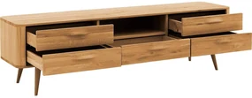Goossens Tv Meubel Bjarte, 5 laden 1 open vak 180 cm breed
