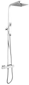 GO by Van Marcke Dukan douchesysteem vierkant hand douche thermostatisch chroom look SH3500-1