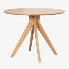 Ronde Eettafel Ø100 Cm Van Sekiz-hout Natuurlijk Hout - Sklum