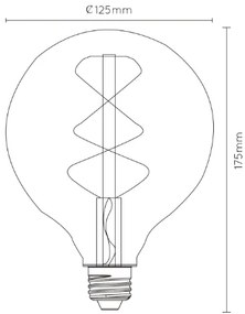 Lucide Bulb dimbare LED lamp 5W E27 2200K 12.5cm