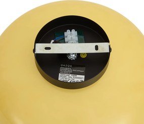 Retro plafondlamp zwart met geel glas 30cm - Glaze