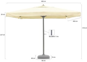 Shadowline Jamaica parasol 400x400cm