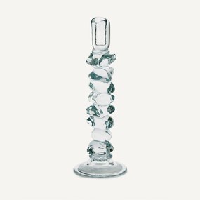 Transparante glazen kandelaar, H35 cm, Qimera