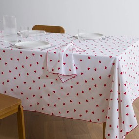 Katoenen tafelkleed, hartenprint, SCACCO