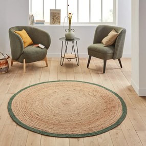 Rond vloerkleed in jute, Aftas