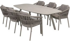 Catalana Manolo dining tuinset keramiek 240x103 cm 7 delig cloud Taste 4SO