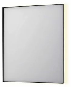 INK SP32 spiegel - 70x4x80cm rechthoek in stalen kader incl indir LED - verwarming - color changing - dimbaar en schakelaar - geborsteld metal black 8410035