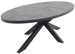 Jasmine Black/Silva 240x115 cm. ovale tuinset - 7-delig